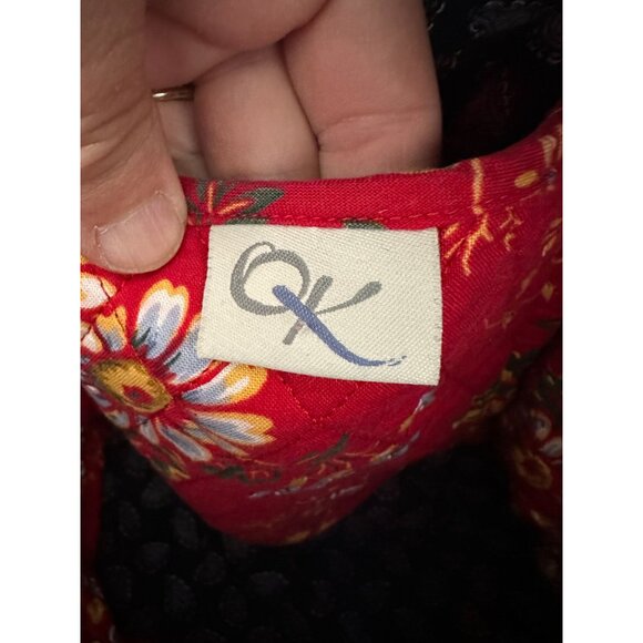 Quilted Keepers red blue quilted purse - Picture 5 of 6